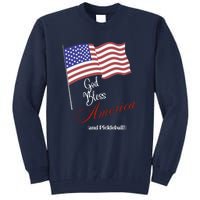 God Bless Pickleball Fun Pickleball Pickleball Flag Tall Sweatshirt