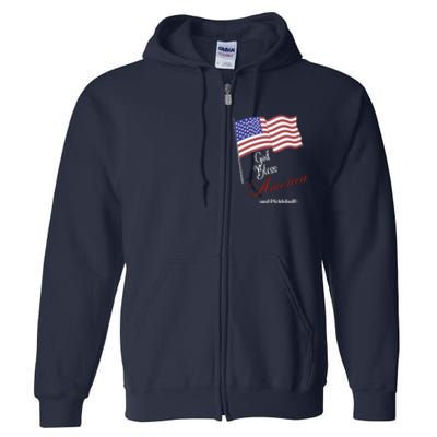 God Bless Pickleball Fun Pickleball Pickleball Flag Full Zip Hoodie