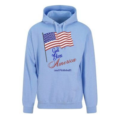 God Bless Pickleball Fun Pickleball Pickleball Flag Unisex Surf Hoodie