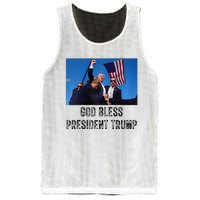 God Bless President Trump Donald Trump 2024 Raglan Baseball Mesh Reversible Basketball Jersey Tank