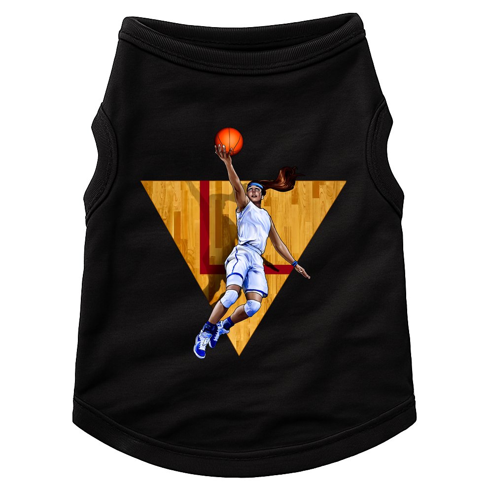 Girl Basketball Player Layup In Action Doggie Tank