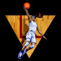 Girl Basketball Player Layup In Action Cooling Performance Crew T-Shirt
