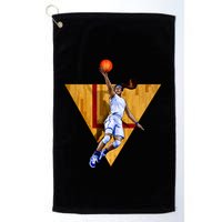 Girl Basketball Player Layup In Action Golf Towel