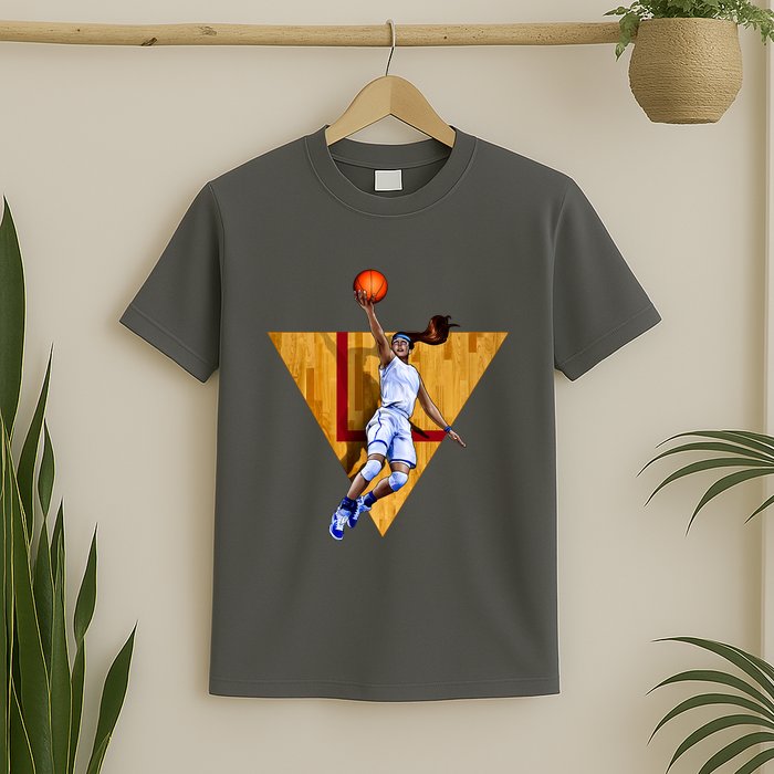 Girl Basketball Player Layup In Action T-Shirt