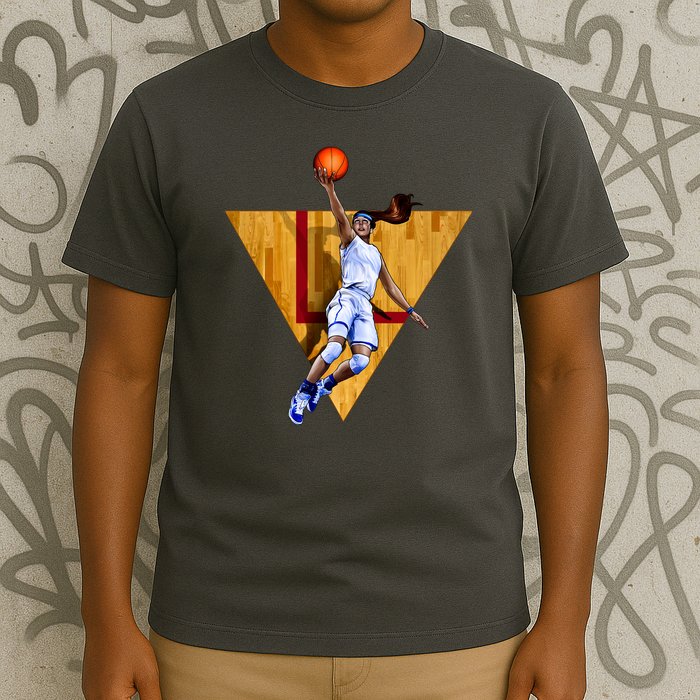 Girl Basketball Player Layup In Action T-Shirt