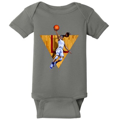 Girl Basketball Player Layup In Action Baby Bodysuit