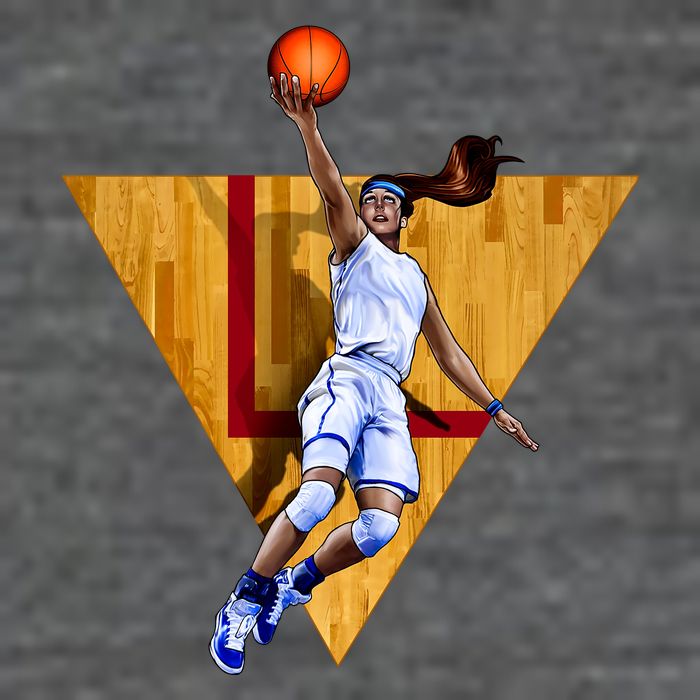 Girl Basketball Player Layup In Action Baby Bodysuit