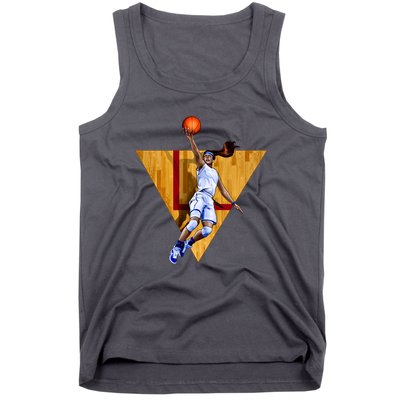 Girl Basketball Player Layup In Action Tank Top