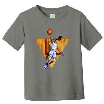 Girl Basketball Player Layup In Action Toddler T-Shirt