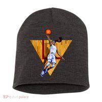 Girl Basketball Player Layup In Action Short Acrylic Beanie