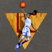 Girl Basketball Player Layup In Action Cotton Canvas Backpack