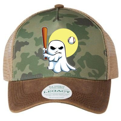 Ghost Baseball Player Lazy Halloween Costume Cute Sport Legacy Tie Dye Trucker Hat