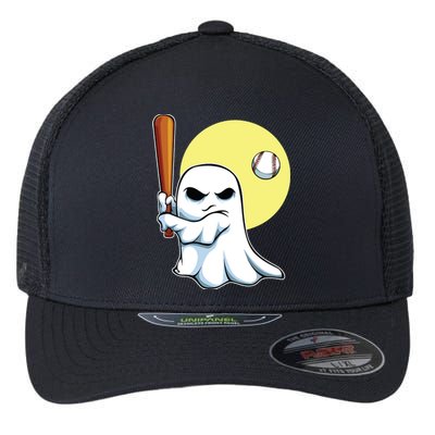 Ghost Baseball Player Lazy Halloween Costume Cute Sport Flexfit Unipanel Trucker Cap