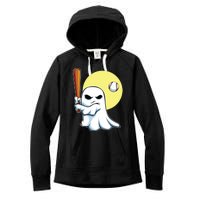 Ghost Baseball Player Lazy Halloween Costume Cute Sport Women's Fleece Hoodie