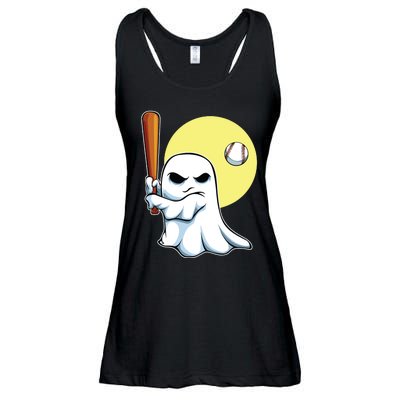 Ghost Baseball Player Lazy Halloween Costume Cute Sport Ladies Essential Flowy Tank