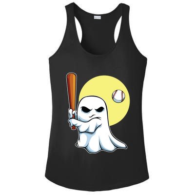 Ghost Baseball Player Lazy Halloween Costume Cute Sport Ladies PosiCharge Competitor Racerback Tank