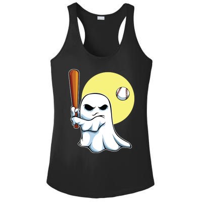 Ghost Baseball Player Lazy Halloween Costume Cute Sport Ladies PosiCharge Competitor Racerback Tank