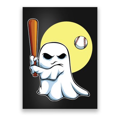 Ghost Baseball Player Lazy Halloween Costume Cute Sport Poster