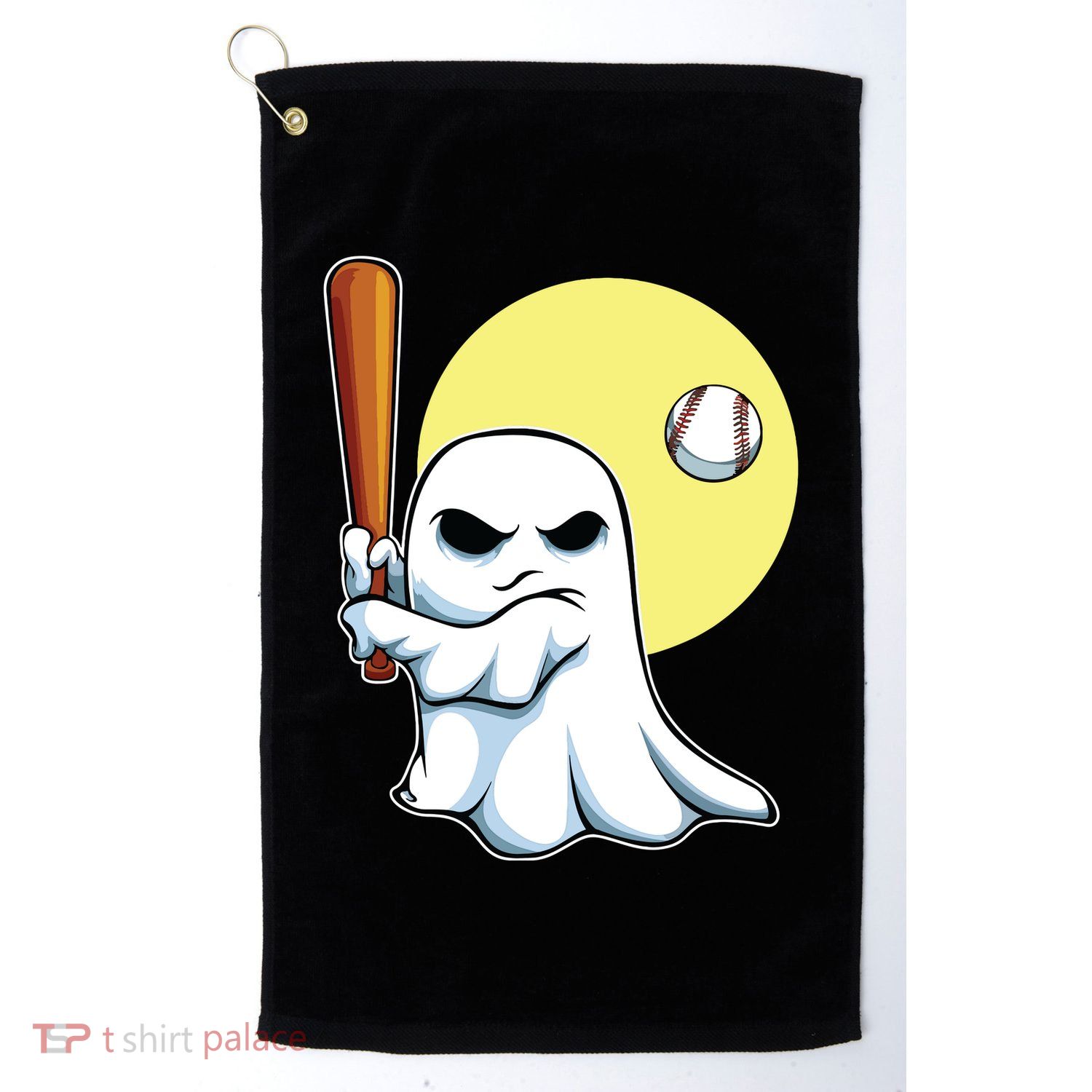 Ghost Baseball Player Lazy Halloween Costume Cute Sport Golf Towel