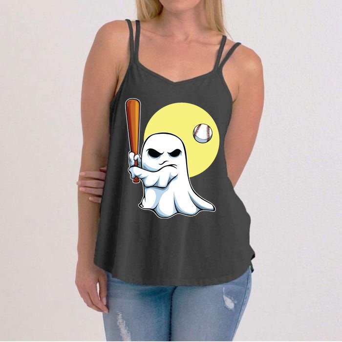 Ghost Baseball Player Lazy Halloween Costume Cute Sport Women's Strappy Tank