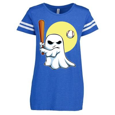 Ghost Baseball Player Lazy Halloween Costume Cute Sport Enza Ladies Jersey Football T-Shirt