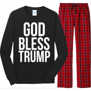 God Bless President Donald Trump Gift Long Sleeve Pajama Set