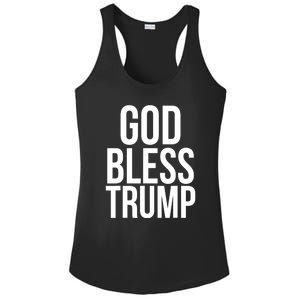 God Bless President Donald Trump Gift Ladies PosiCharge Competitor Racerback Tank