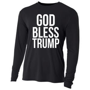 God Bless President Donald Trump Gift Cooling Performance Long Sleeve Crew