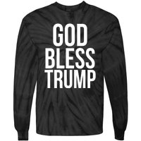 God Bless President Donald Trump Gift Tie-Dye Long Sleeve Shirt