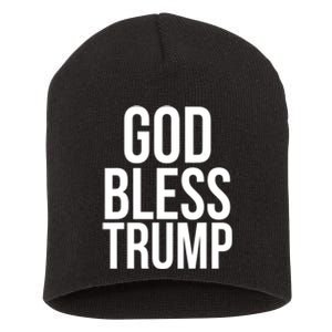 God Bless President Donald Trump Gift Short Acrylic Beanie