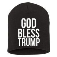 God Bless President Donald Trump Gift Short Acrylic Beanie