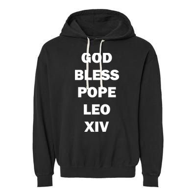 God Bless Pope Leo XIV Garment-Dyed Fleece Hoodie
