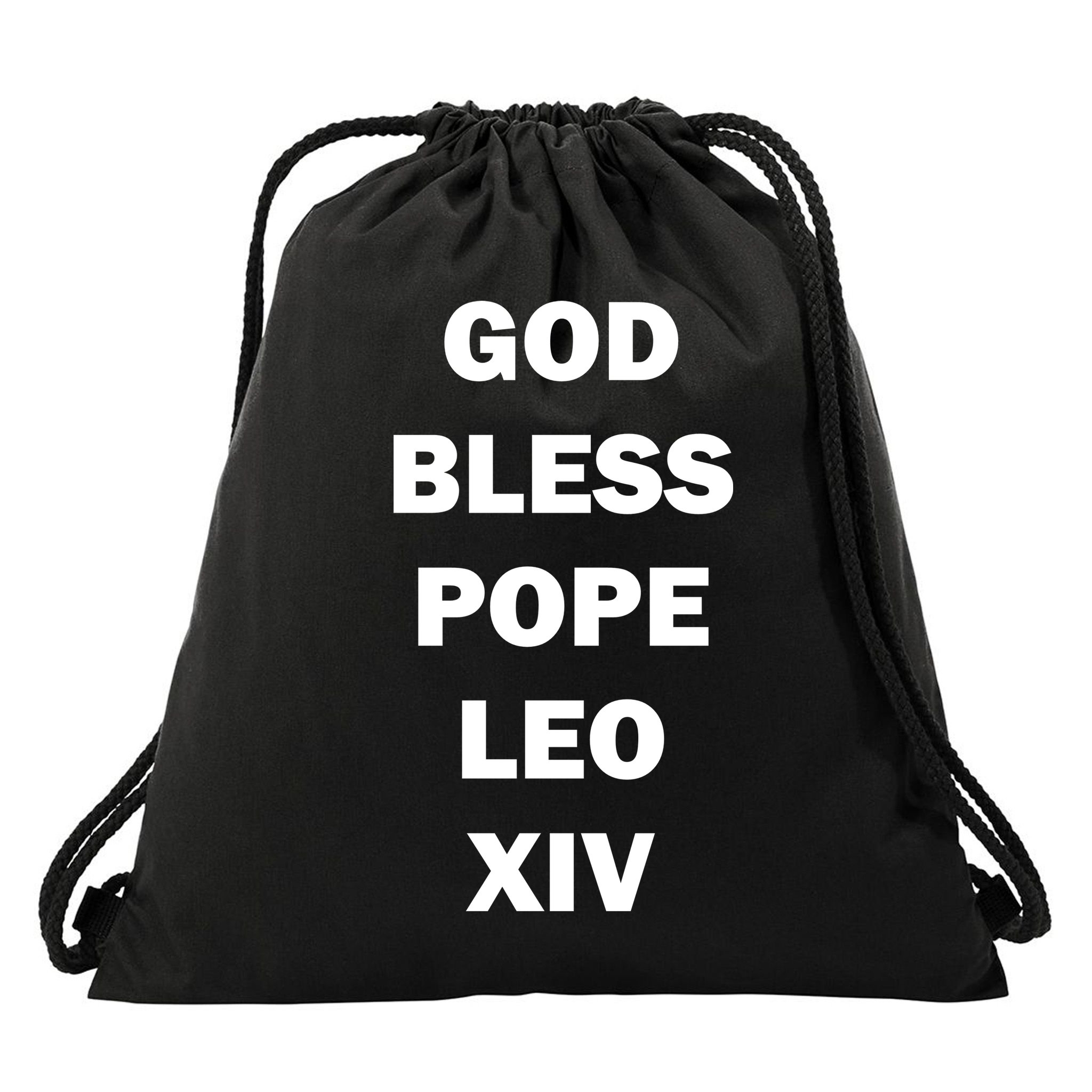 God Bless Pope Leo XIV Drawstring Bag