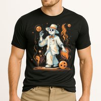 Ghost Bowling Player Halloween Costume Bowler Cooling Performance Crew T-Shirt