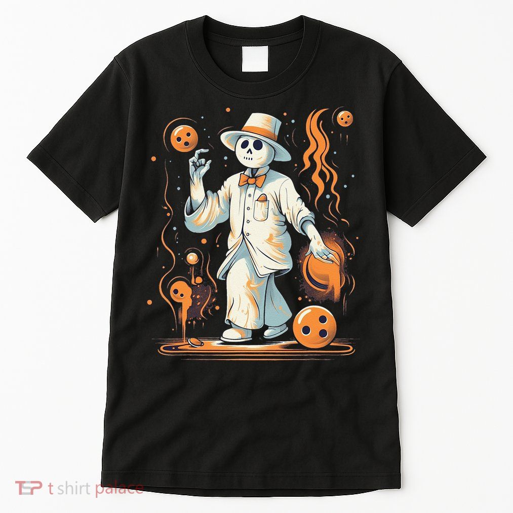 Ghost Bowling Player Halloween Costume Bowler Tall T-Shirt