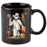 Ghost Bowling Player Halloween Costume Bowler 11oz C Handle Ceramic Mug