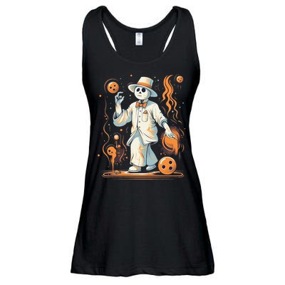 Ghost Bowling Player Halloween Costume Bowler Ladies Essential Flowy Tank