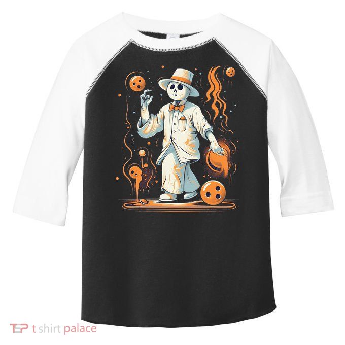 Ghost Bowling Player Halloween Costume Bowler Toddler Fine Jersey T-Shirt