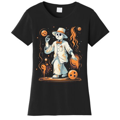 Ghost Bowling Player Halloween Costume Bowler Women's T-Shirt