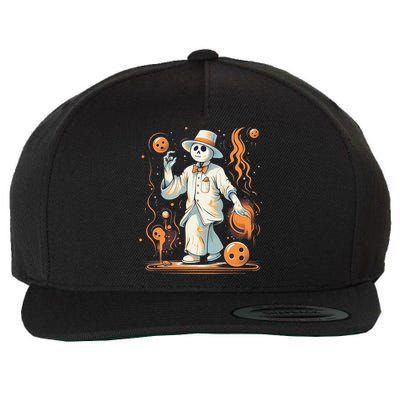Ghost Bowling Player Halloween Costume Bowler Wool Snapback Cap