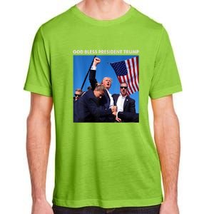 God Bless President Trump Shooting At Donald Trump Rally Gift Adult ChromaSoft Performance T-Shirt