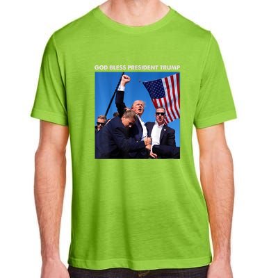 God Bless President Trump Shooting At Donald Trump Rally Gift Adult ChromaSoft Performance T-Shirt