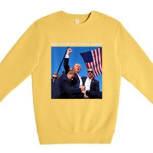 God Bless President Trump Shooting At Donald Trump Rally Gift Premium Crewneck Sweatshirt