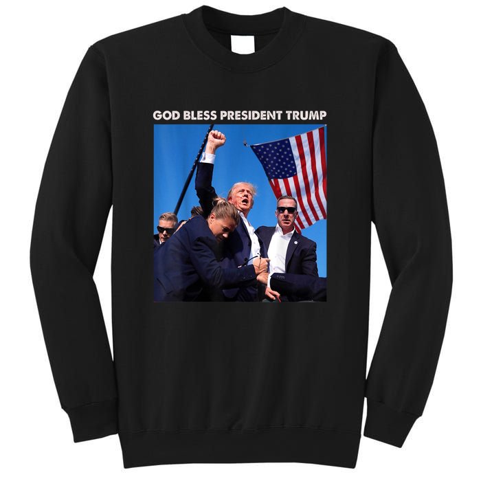 God Bless President Trump Shooting At Donald Trump Rally Gift Sweatshirt