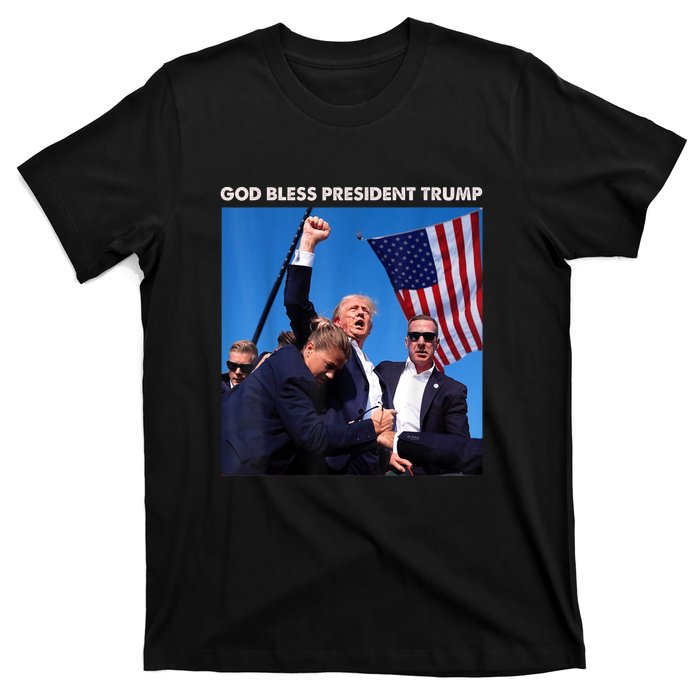 God Bless President Trump Shooting At Donald Trump Rally Gift T-Shirt