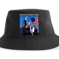 God Bless President Trump Shooting At Donald Trump Rally Gift Sustainable Bucket Hat