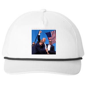 God Bless President Trump Shooting At Donald Trump Rally Gift Snapback Five-Panel Rope Hat