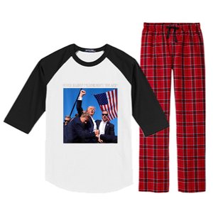 God Bless President Trump Shooting At Donald Trump Rally Gift Raglan Sleeve Pajama Set