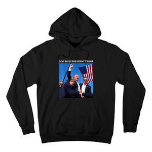 God Bless President Trump Shooting At Donald Trump Rally Gift Tall Hoodie