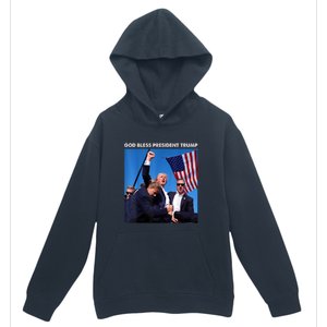 God Bless President Trump Shooting At Donald Trump Rally Gift Urban Pullover Hoodie